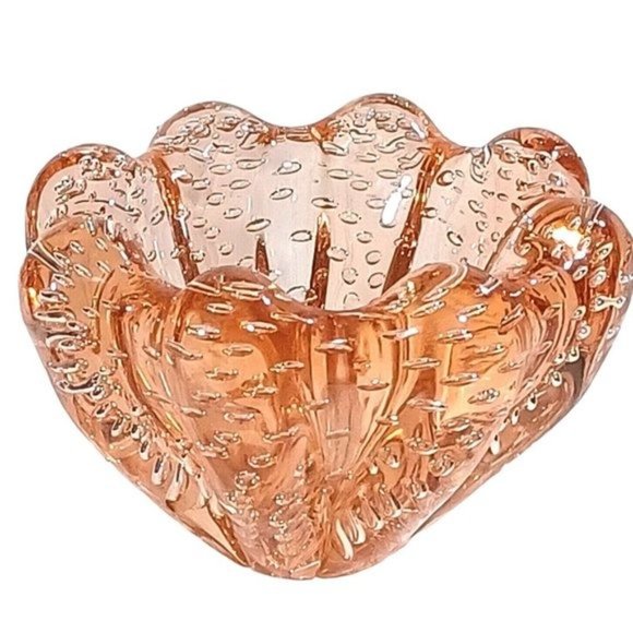 Murano Glass A Seguso Bowl Vtg 1950 Jellyfish Bullicante Vetri D'Arte Bubble Art - Picture 9 of 12